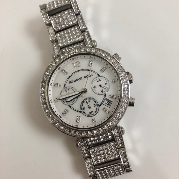 Michael Kors Accessories - Michael Kors Silver Rhinestones Watch